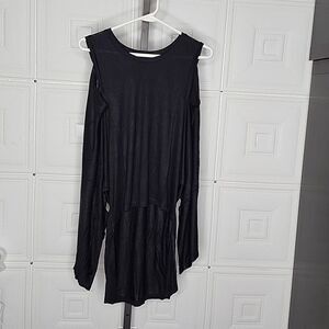 NWT I HRT Black Maxi 2 way cape top size Small